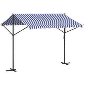 Freistehende Markise Blau-Weiß 300x300 cm