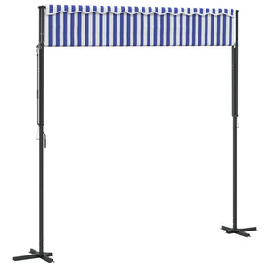 Freistehende Markise Blau-Weiß 300x300 cm