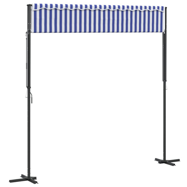 Freistehende Markise Blau-Weiß 300x300 cm