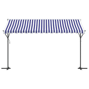 Freistehende Markise Blau-Weiß 400x300 cm