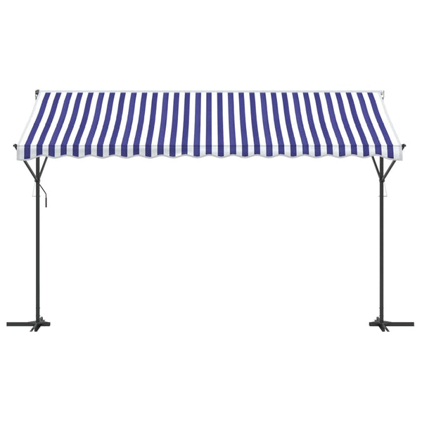 Freistehende Markise Blau-Weiß 400x300 cm