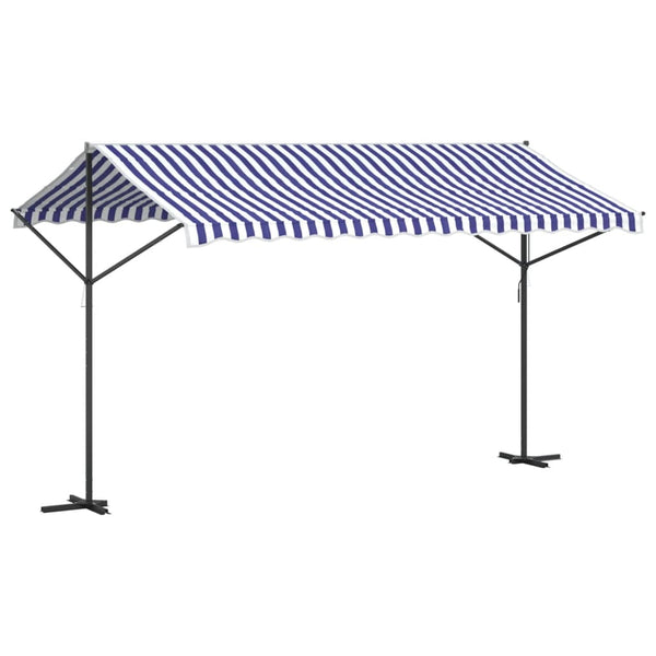 Freistehende Markise Blau-Weiß 400x300 cm