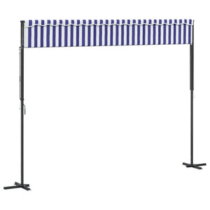 Freistehende Markise Blau-Weiß 400x300 cm