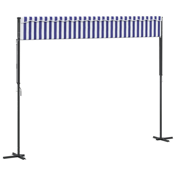 Freistehende Markise Blau-Weiß 400x300 cm