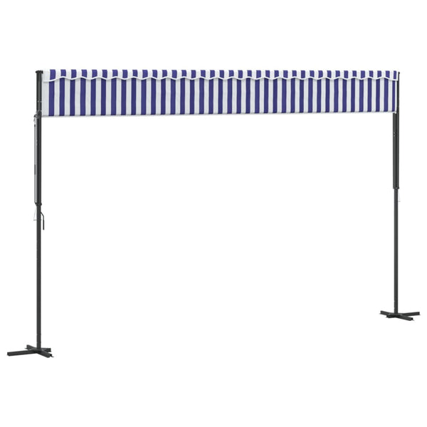 Freistehende Markise Blau-Weiß 500x300 cm