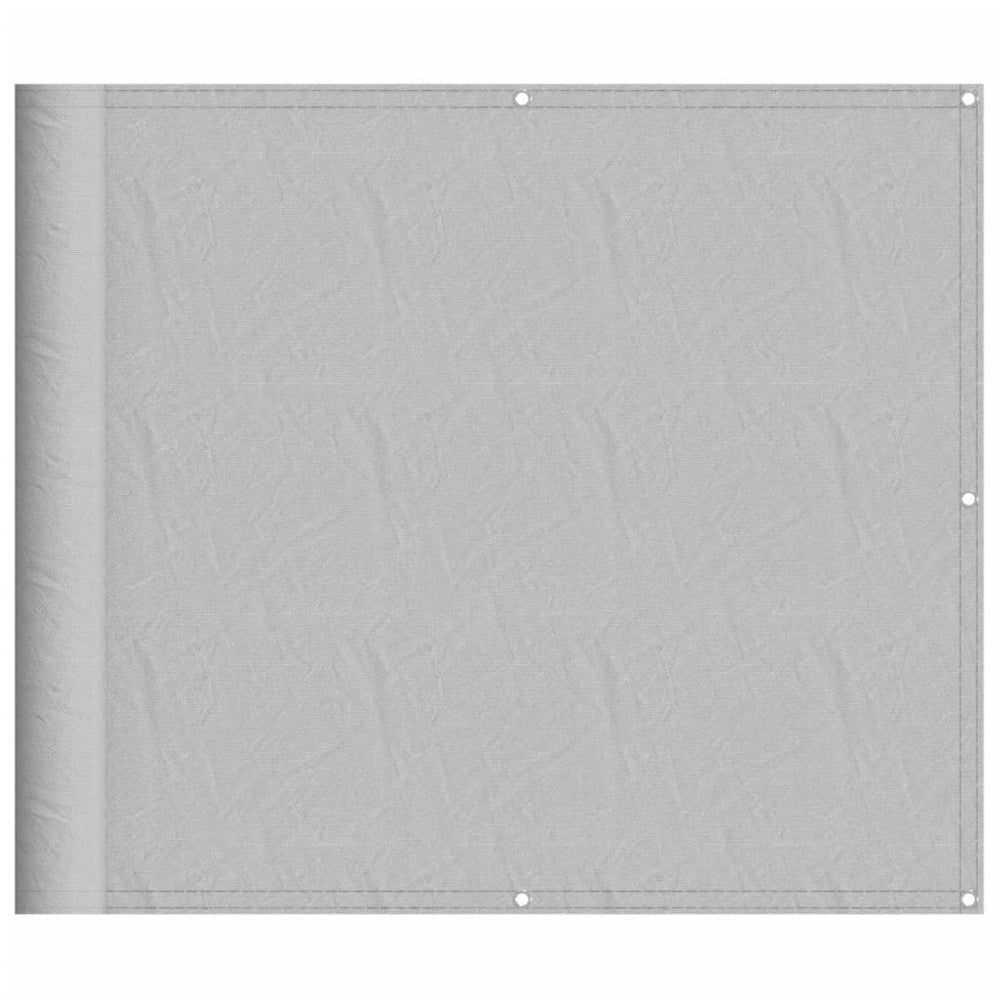 vidaXL Brise-vue de balcon gris clair 90x500 cm 100 % polyester Oxford
