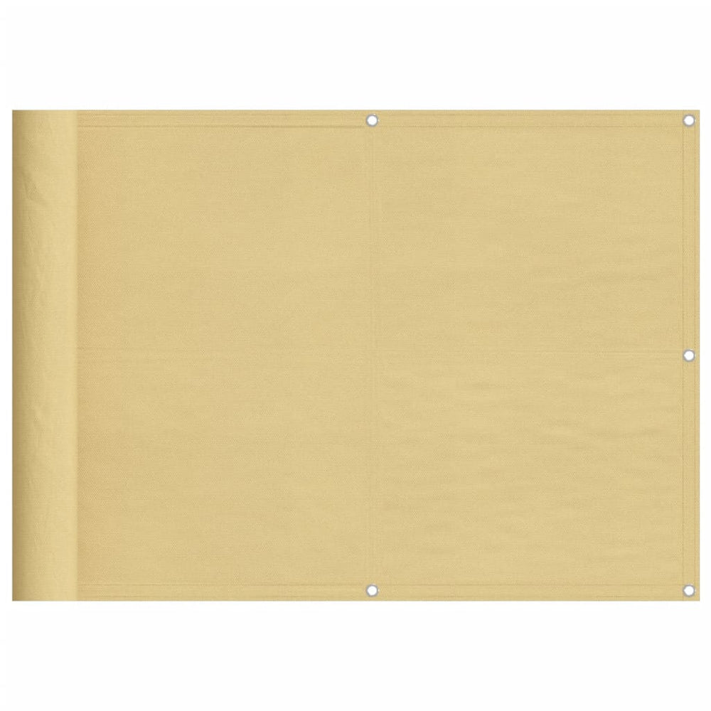 Sandfarbener Balkonsichtschutz 75x300 cm
