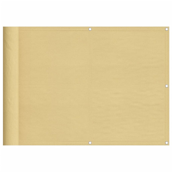 Sandfarbener Balkonsichtschutz 75x300 cm
