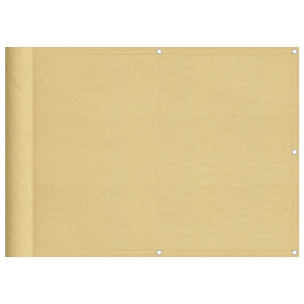 Sandfarbener Balkonsichtschutz 75x500 cm