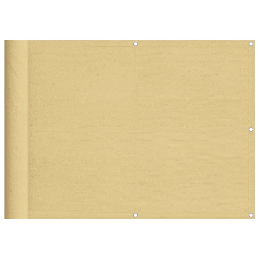 Sandfarbener Balkonsichtschutz 75x700 cm