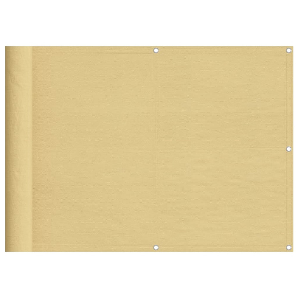 Sandfarbener Balkonsichtschutz 75x1000 cm