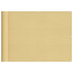 Sandfarbener Balkonsichtschutz 75x1000 cm