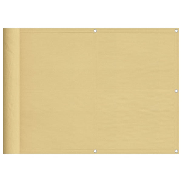 Sandfarbener Balkonsichtschutz 75x1000 cm