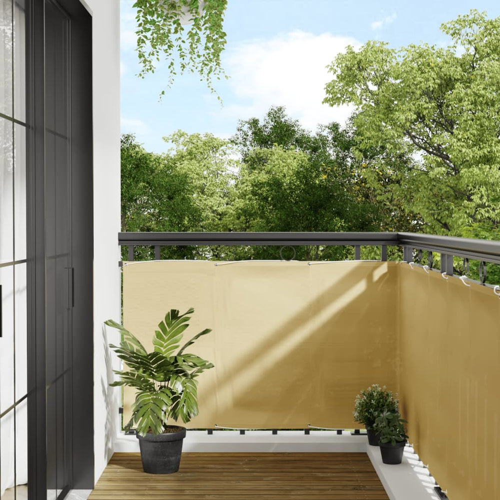 Sandfarbener Balkon Sichtschutz 90x500 cm