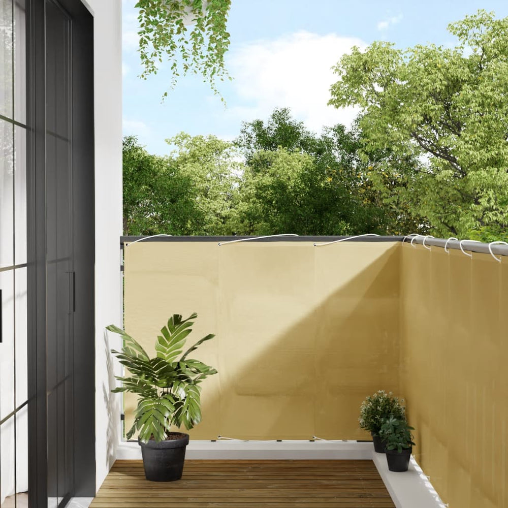 Sandfarbener Balkon Sichtschutz 120x500 cm