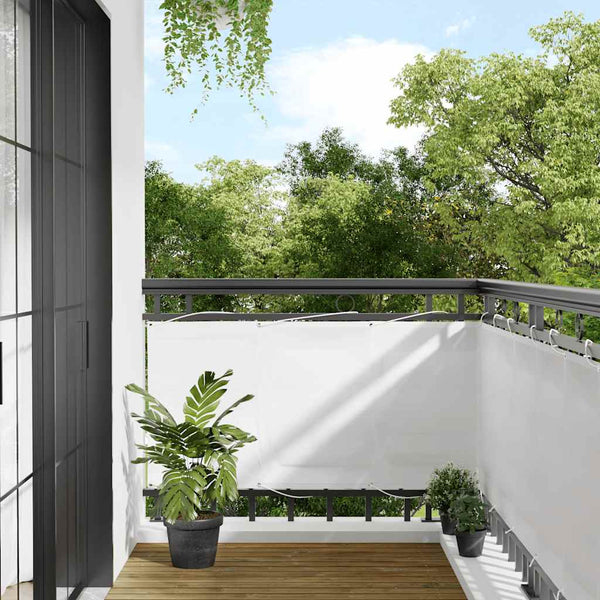 Weißer Balkon Sichtschutz 75x800 cm