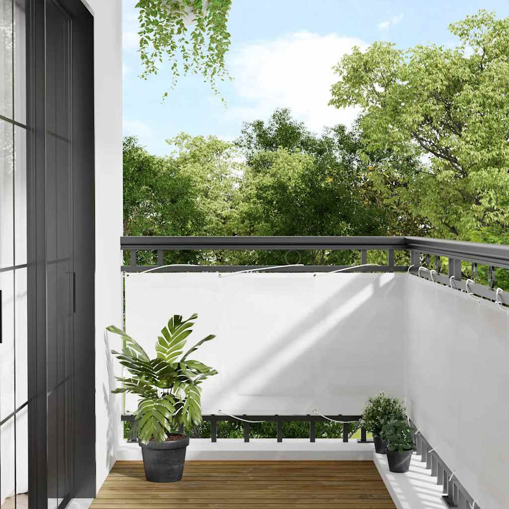 Weißer Balkon Sichtschutz 75x1000 cm
