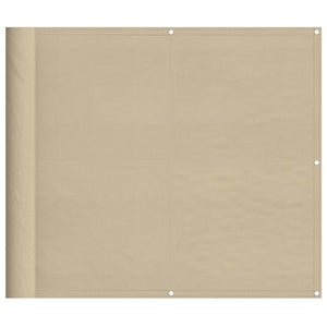 vidaXL Balcony Privacy Screen Beige 90x1000 cm 100% Polyester Oxford