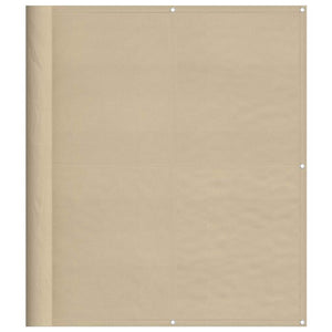 vidaXL Balcony Privacy Screen Beige 120x800 cm 100% Polyester Oxford