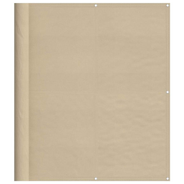 vidaXL Balcony Privacy Screen Beige 120x800 cm 100% Polyester Oxford