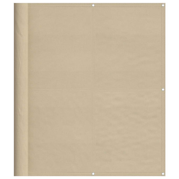 vidaXL Balcony Privacy Screen Beige 120x1000 cm 100% Polyester Oxford