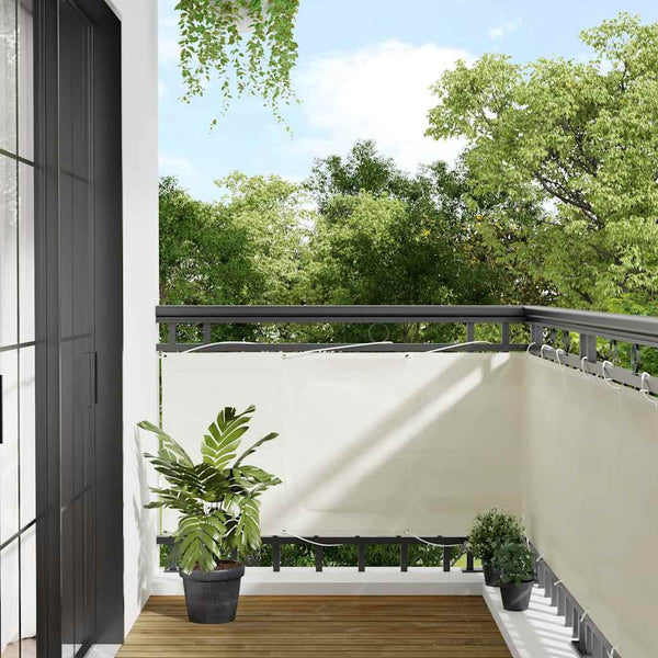 Creme Balkon Sichtschutz 75x700 cm