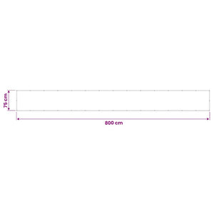 Balkon Sichtschutz Creme 75x800cm Polyester