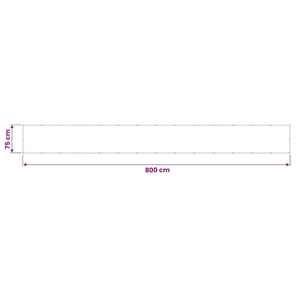 Balkon Sichtschutz Creme 75x800cm Polyester