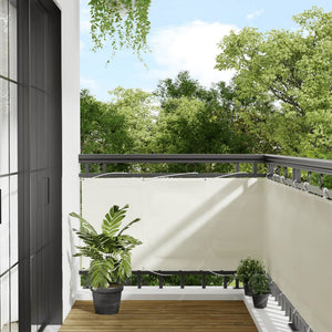 Balkon Sichtschutz Creme 75x800cm Polyester