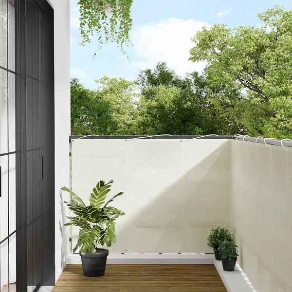 Balkon Sichtschutz Creme 120x800cm