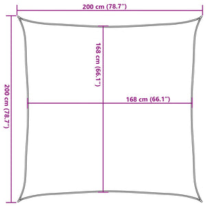 Sandfarbenes Sonnensegel 2x2 m