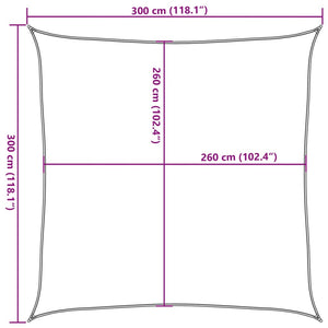 Sonnensegel Sand 3x3m Polyester Oxford