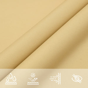 Sandfarbenes Sonnensegel 7x7 m