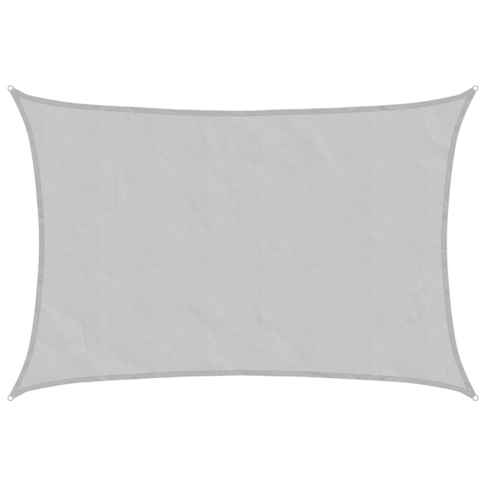 Hellgraues Sonnensegel, 3x2 m, Polyester