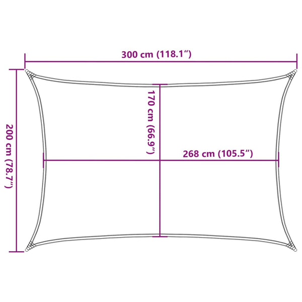 vidaXL Voile d'ombrage Gris clair 3x2 m 100% polyester Oxford