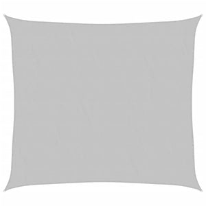 Hellgraues Sonnensegel, 3x2,5 m, Polyester Oxford