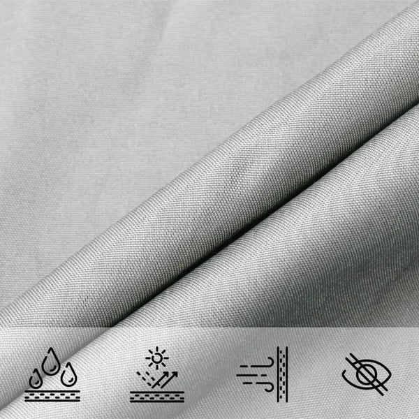 Hellgraues Sonnensegel 6x3 m