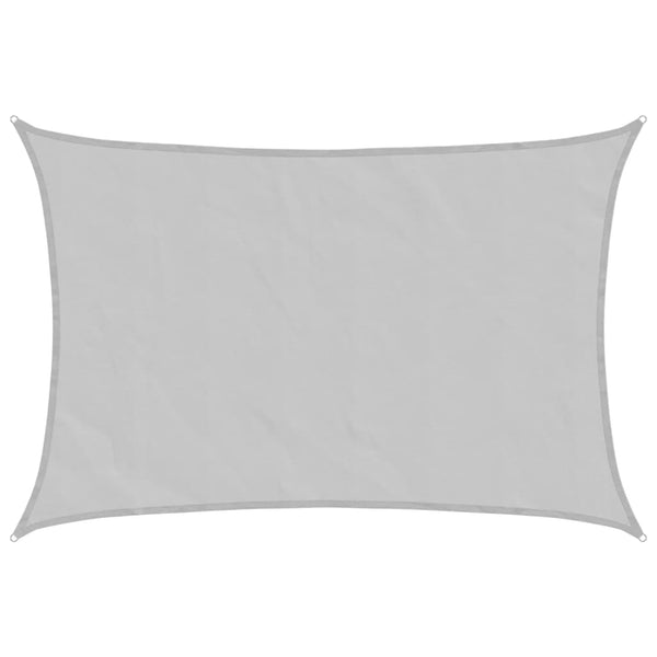 Hellgraues Sonnensegel 6x4m Oxford Polyester
