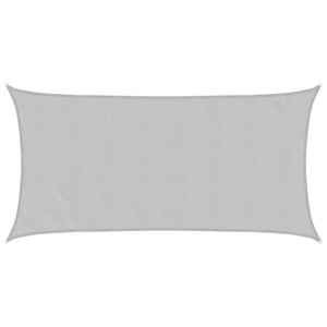 Hellgraues Sonnensegel 7x4m Polyester