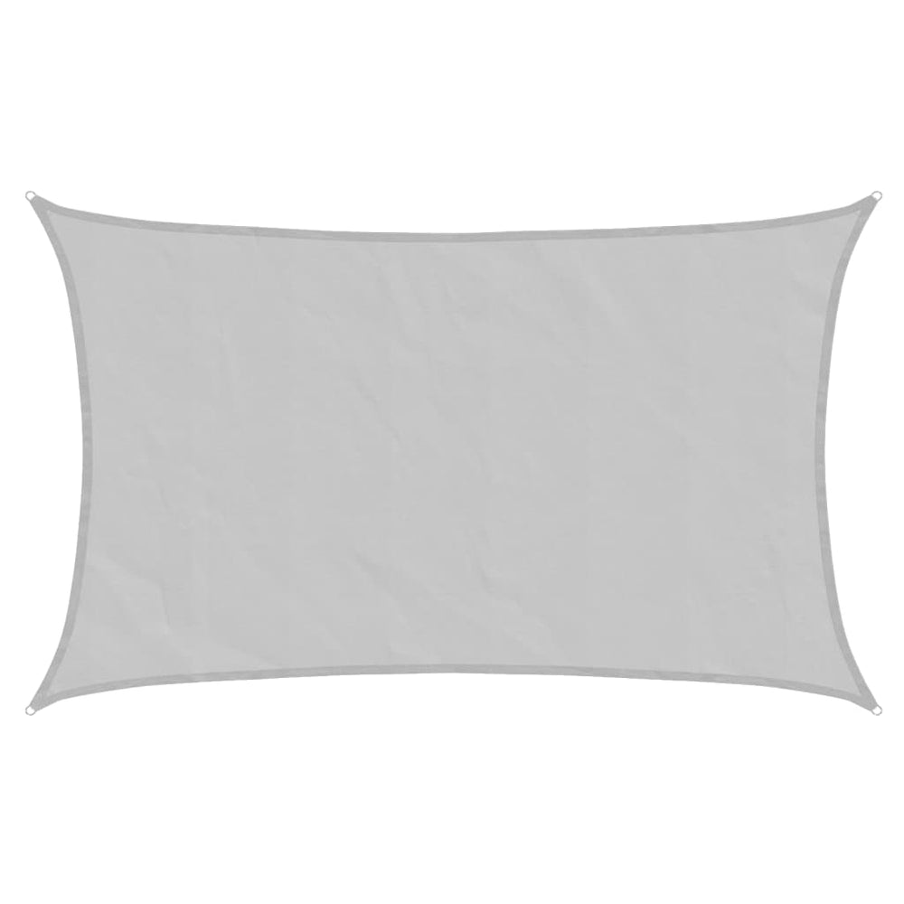Hellgraues Sonnensegel 8x5 m aus Polyester Oxford