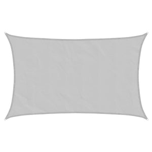Hellgraues Sonnensegel 8x5 m aus Polyester Oxford
