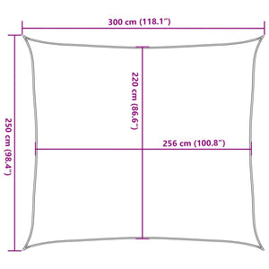 Sonnensegel Sandfarben 3x2,5 m Polyester