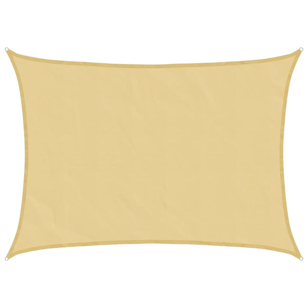 Sandfarbenes Sonnensegel, 8x6 m, Polyester Oxford