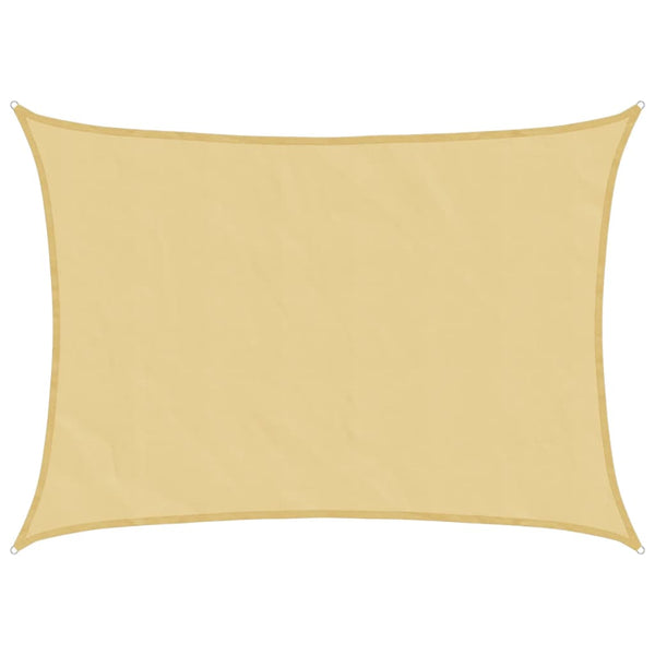 Sandfarbenes Sonnensegel, 8x6 m, Polyester Oxford