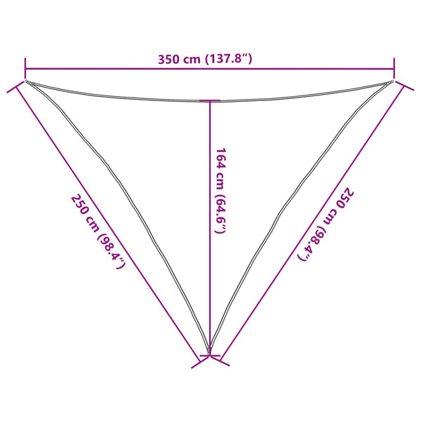 Sandfarbenes Sonnensegel, 2,5x2,5x3,5 m