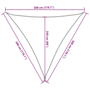 Sandfarbenes Sonnensegel 3x3x3 m