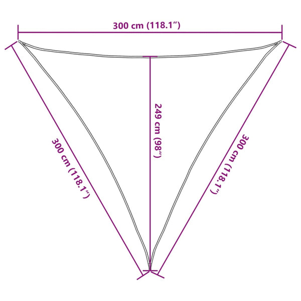 Sandfarbenes Sonnensegel 3x3x3 m