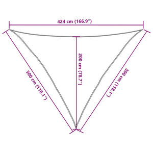 Sonnensegel Sand 3x3x4,24 m Oxford Polyester