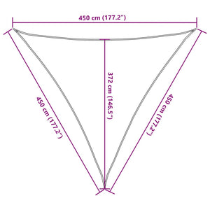 Sandfarbenes Sonnensegel 4,5x4,5x4,5m
