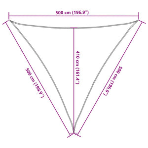 Sonnensegel Sand 5x5x5 m Polyester Oxford